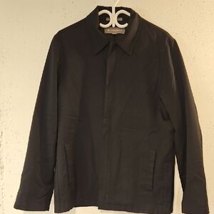 Casual Black Lightweight Full Zip Jacket
